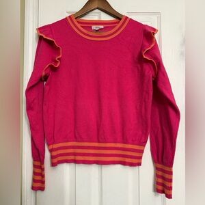 Pink and Orange Ruffle Sweater